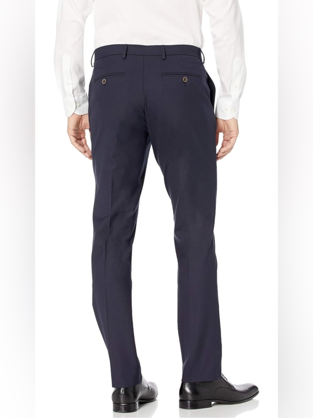 Amazon Essentials Dress Pants 36x32 Navy Slim Fit Stretch Flat Front NWT - Picture 3 of 6